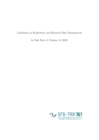 Guidelines on Replication and Research Data Management